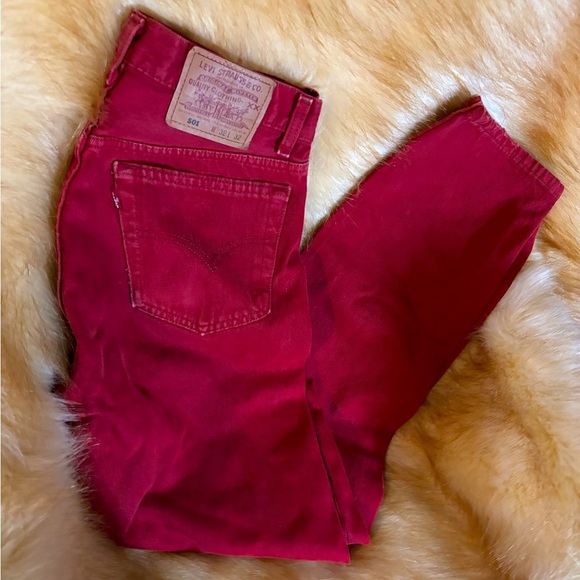Levi's 501 Red Jeans Men’s sz 32 waist x 32 inseam - Picture 1 of 4